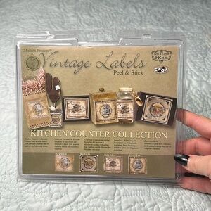 Melissa Francis Vintage Labels peel and stick kitchen counter collection